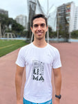 Polo Finisher Media Maratón de Lima 116° Dryfit Blanco - Hombre